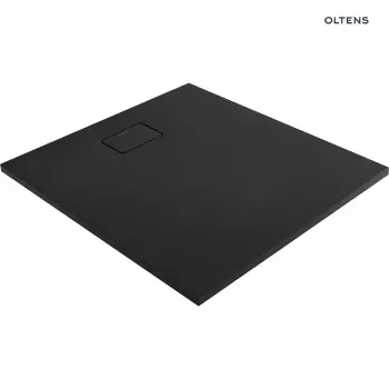 Brodzik z konglomeratu Oltens Bergytan 100x90cm - prostokątny, RockSurface, czarny mat - 15101300